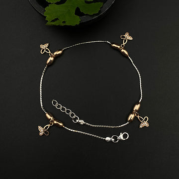 Butterfly Rose Gold Anklet